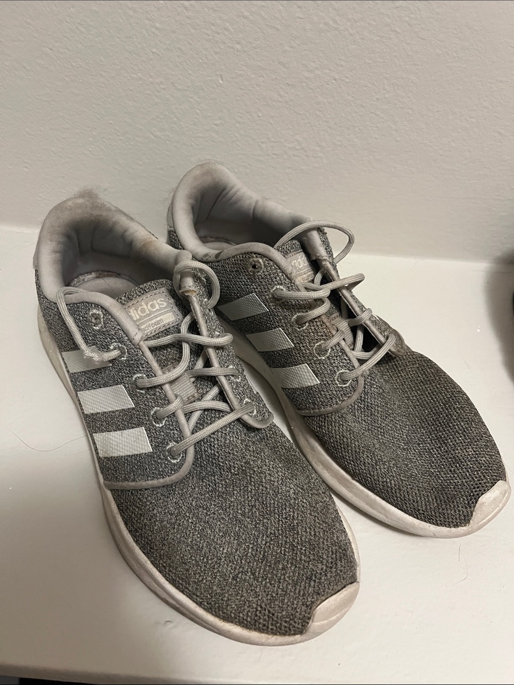 Adidas Gray Mesh Lace-Up Women's Sneakers